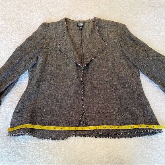 Eileen Fisher 2-Piece Linen Blend Dress and Fray Trim Jacket - Small Petite - Picture 10 of 16